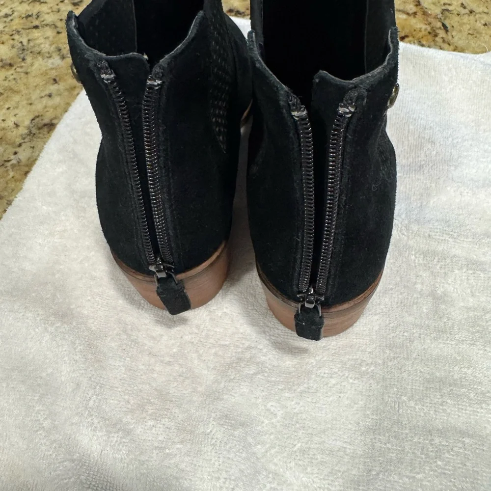 Cole Haan Women's Suede Black Ankle Booties - Picture 4 of 8